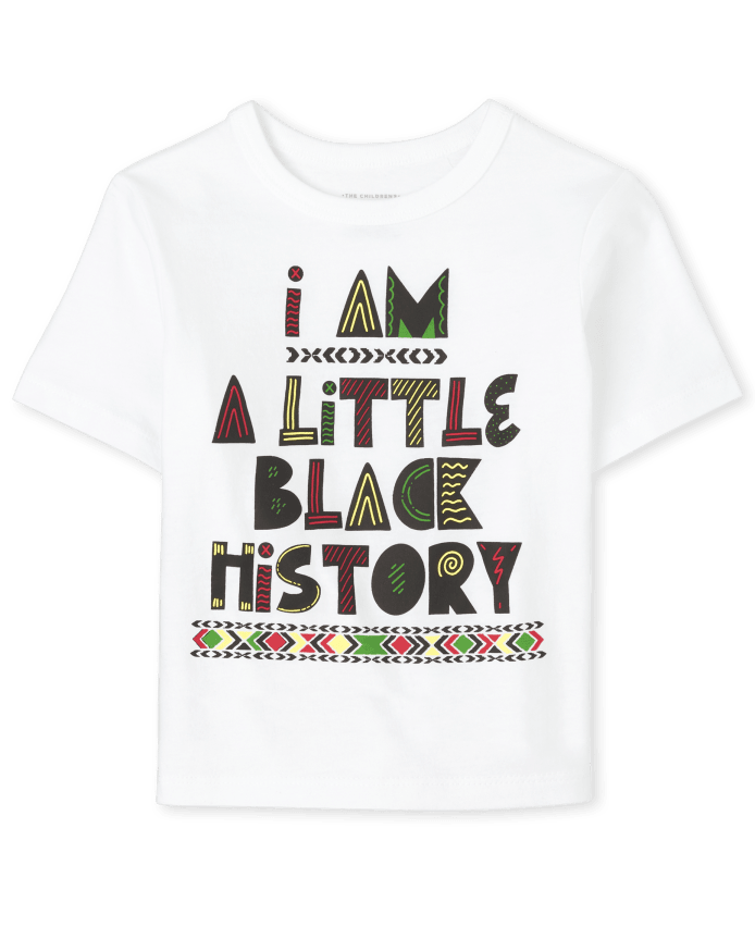 T-shirt graphique d'histoire de la famille noir assorti pour bébé et tout-petit unisexe