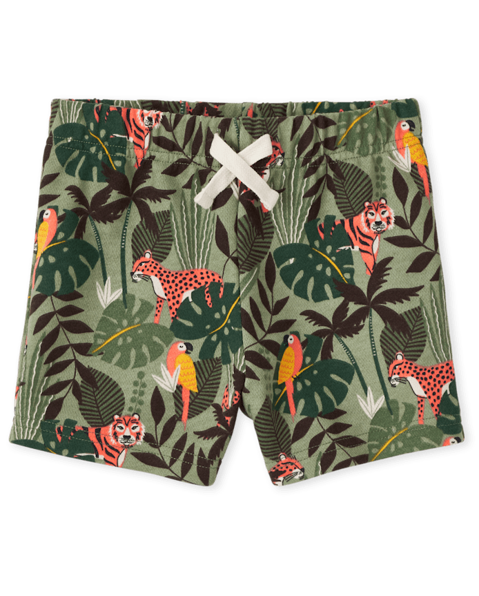 Baby And Toddler Boys Jungle French Terry Shorts