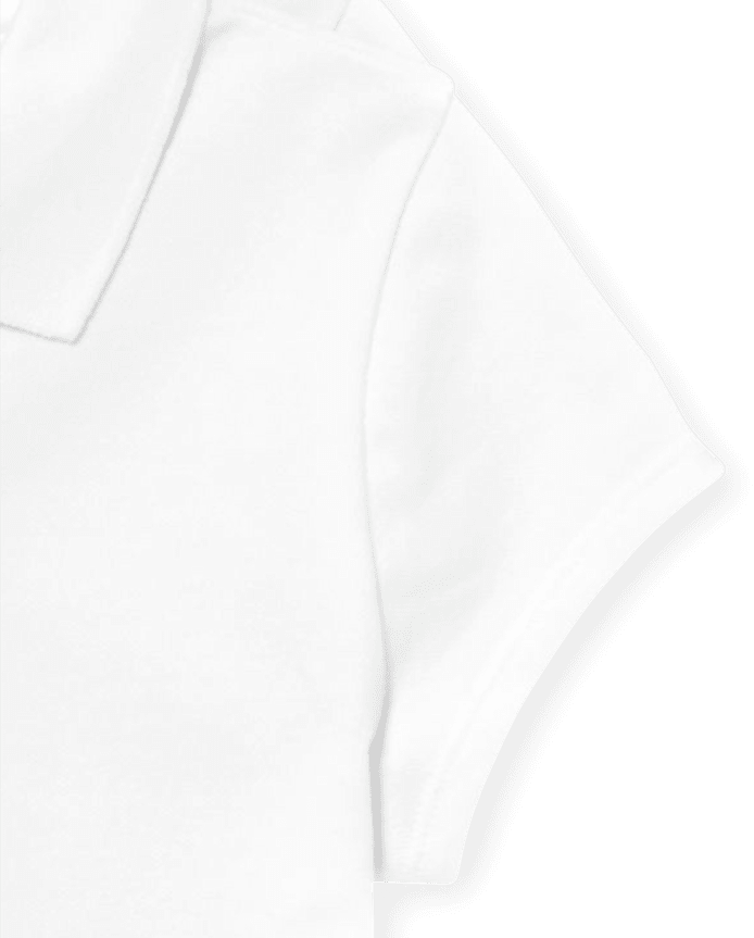 Girls Uniform Ruffle Soft Stretch Pique Polo -Pack