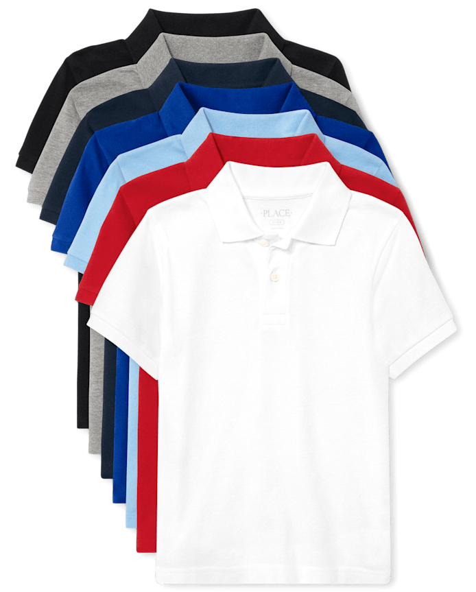 Kids Uniform Soft Pique Polo 7-Pack
