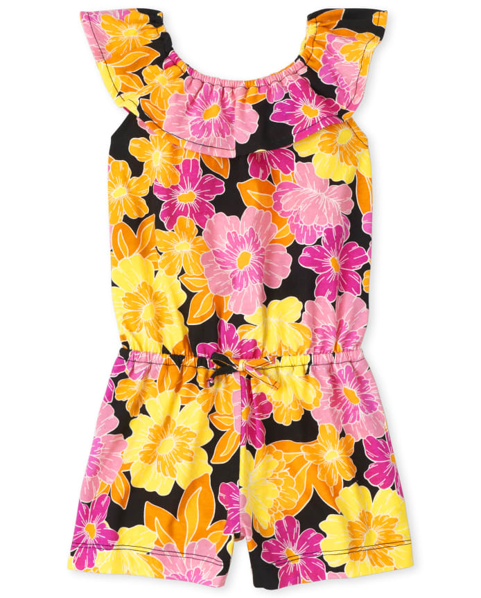 Baby And Toddler Girls Floral Ruffle Romper