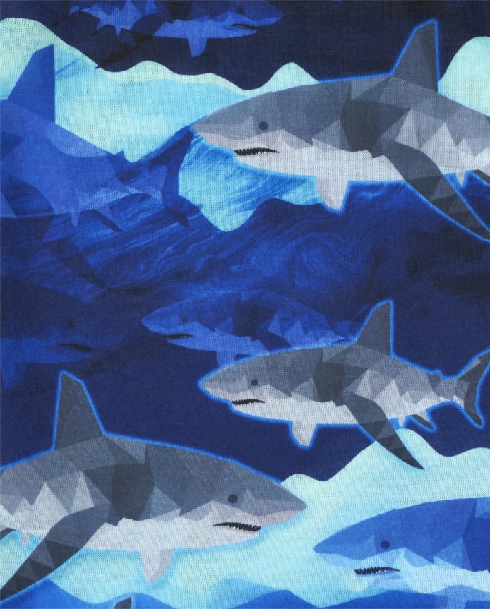 Boys Shark Aloha Pajamas 2-Pack