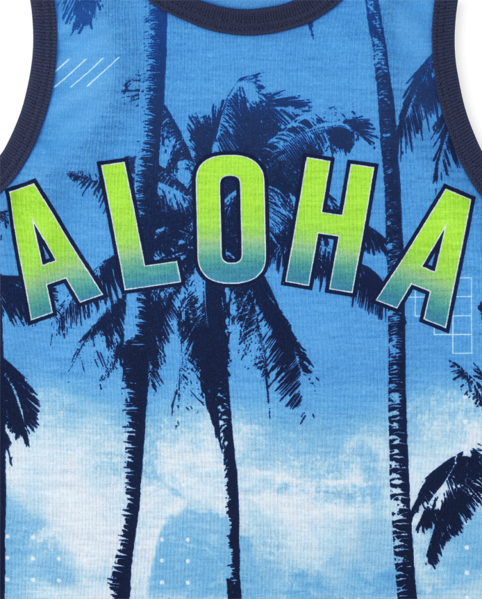 Boys Shark Aloha Pajamas 2-Pack