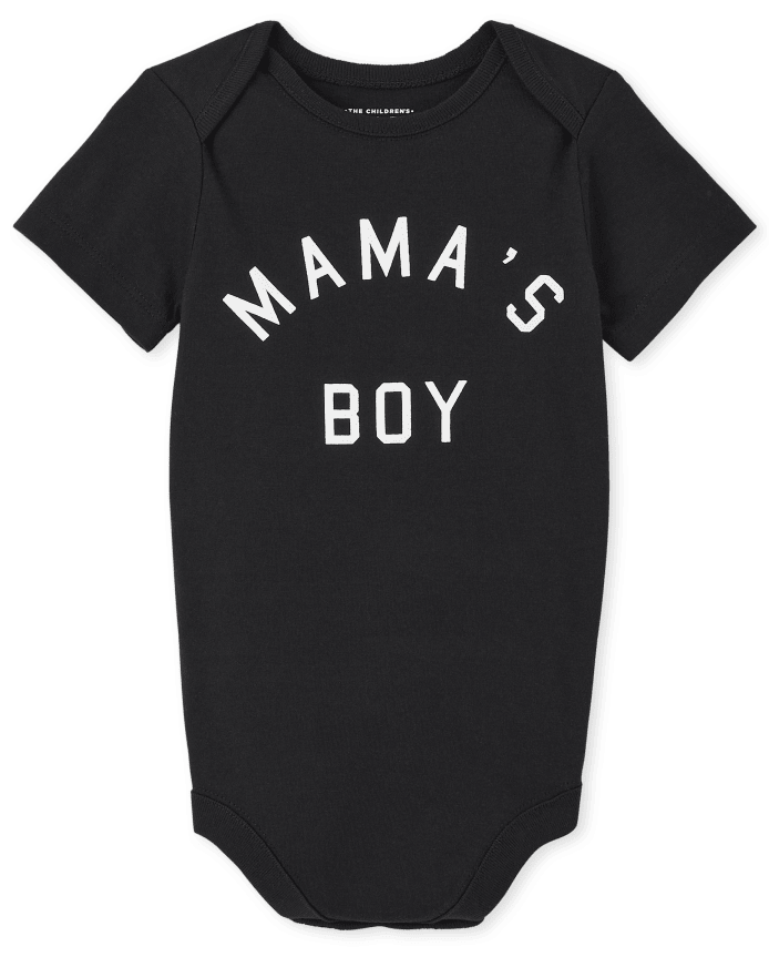 Baby Boys Matching Family Mama's Boy Graphic Bodysuit