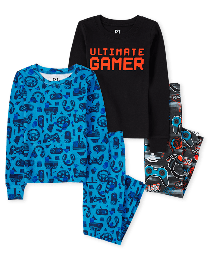 Boys Gamer Snug Fit Cotton Pajamas 2-Pack