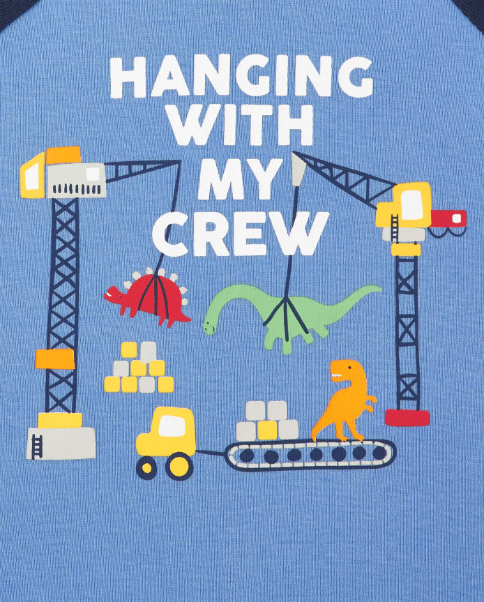 Baby And Toddler Boys Construction Snug Fit Cotton Pajamas 2-Pack