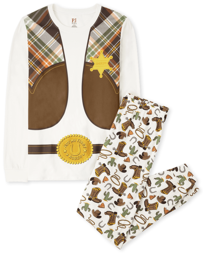 Adult Matching Family Cowboy Crew Cotton Pajamas