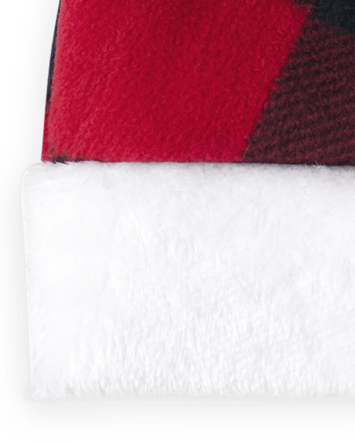 Baby And Toddler Matching Family Buffalo Plaid Santa Hat