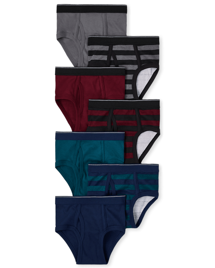 Toddler Boys Striped Brief Underwear 7-Pack