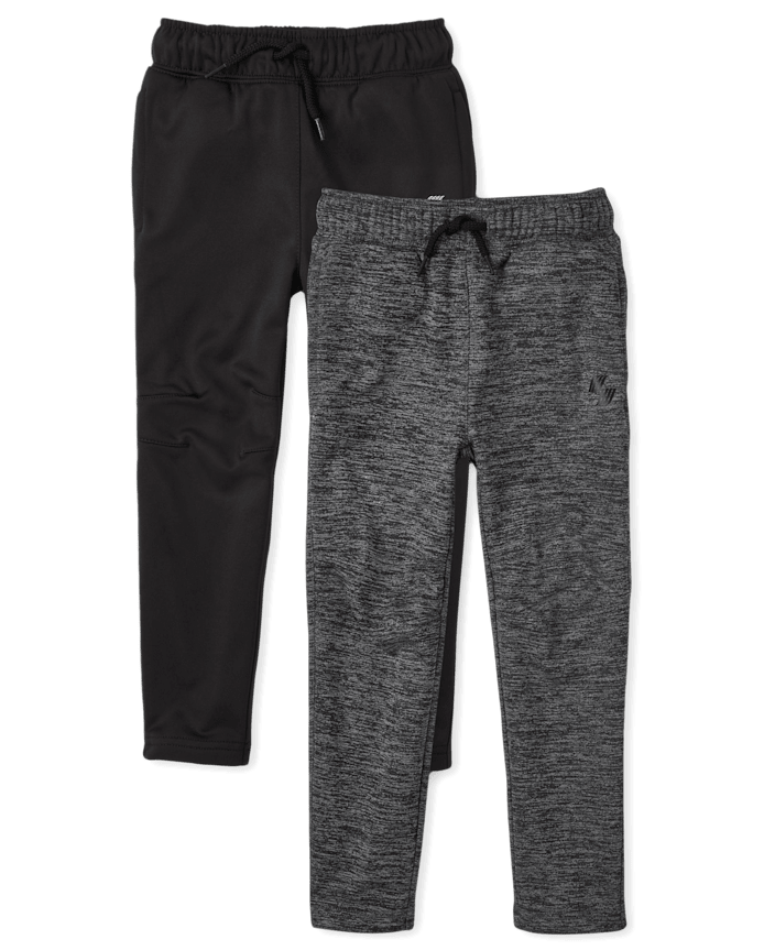 Boys Moisture Wicking Fleece Pants 2-Pack