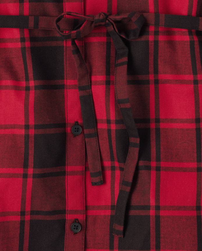 Womens Matching Family Plaid Shirt Dress