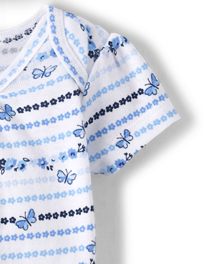 Baby Girls Butterfly Bodysuit 5-Pack