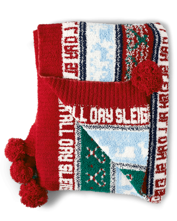 Adult Fairisle Sleigh Blanket
