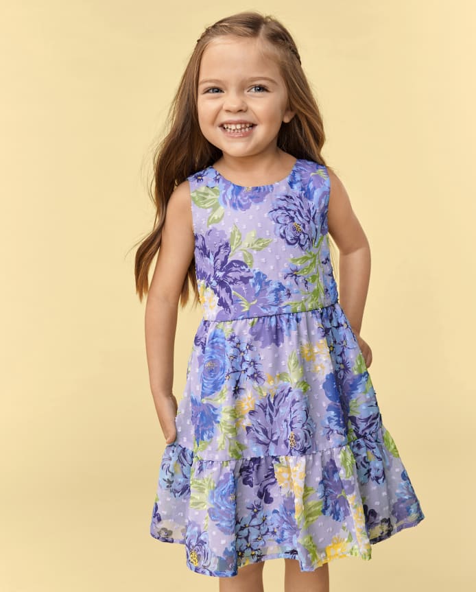 Toddler Girls Mommy And Me Floral Tiered Dress