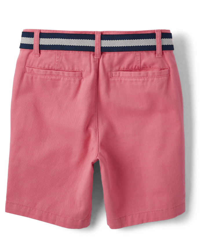 Boys Belted Chino Shorts