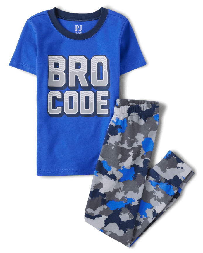 Boys Bro Code  Snug Fit Cotton Pajamas
