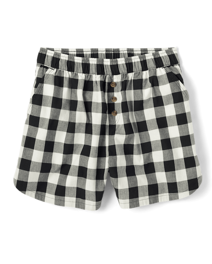 Womens Print Poplin Pajama Shorts