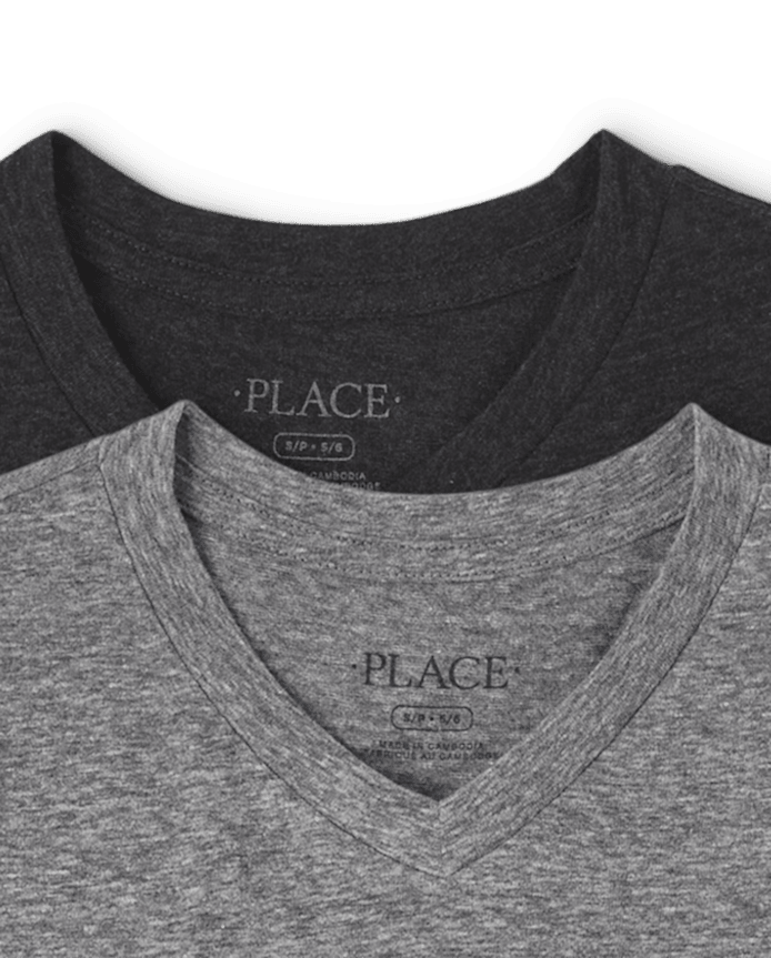 Boys V Neck Top 2-Pack