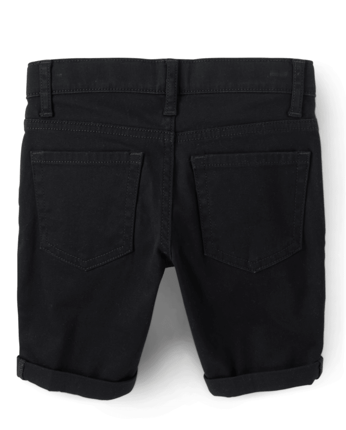 Girls Roll Cuff Twill Skimmer Shorts