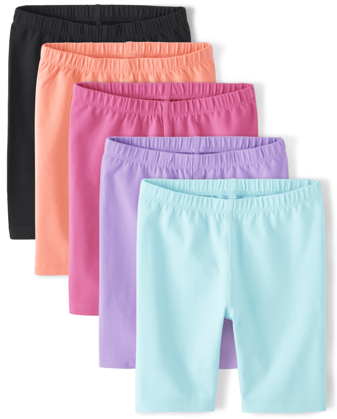 Girls Bike Shorts 5-Pack