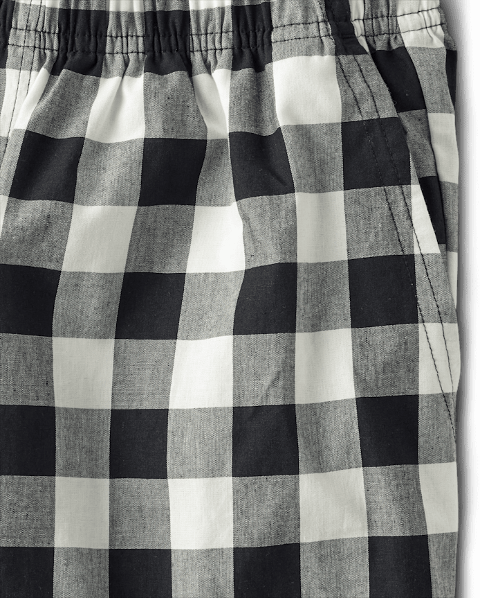 Mens Print Poplin Pajama Shorts