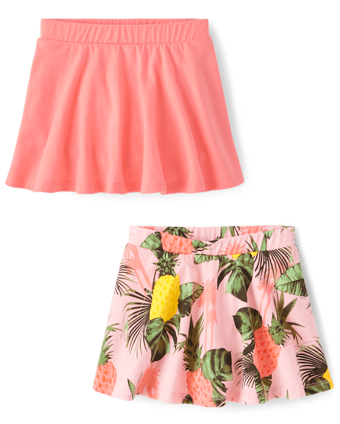 Toddler Girls Pineapple Skort 2-Pack