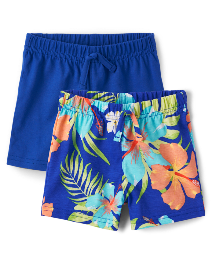Lot de 2 shorts tropicaux à enfiler pour bébé garçon