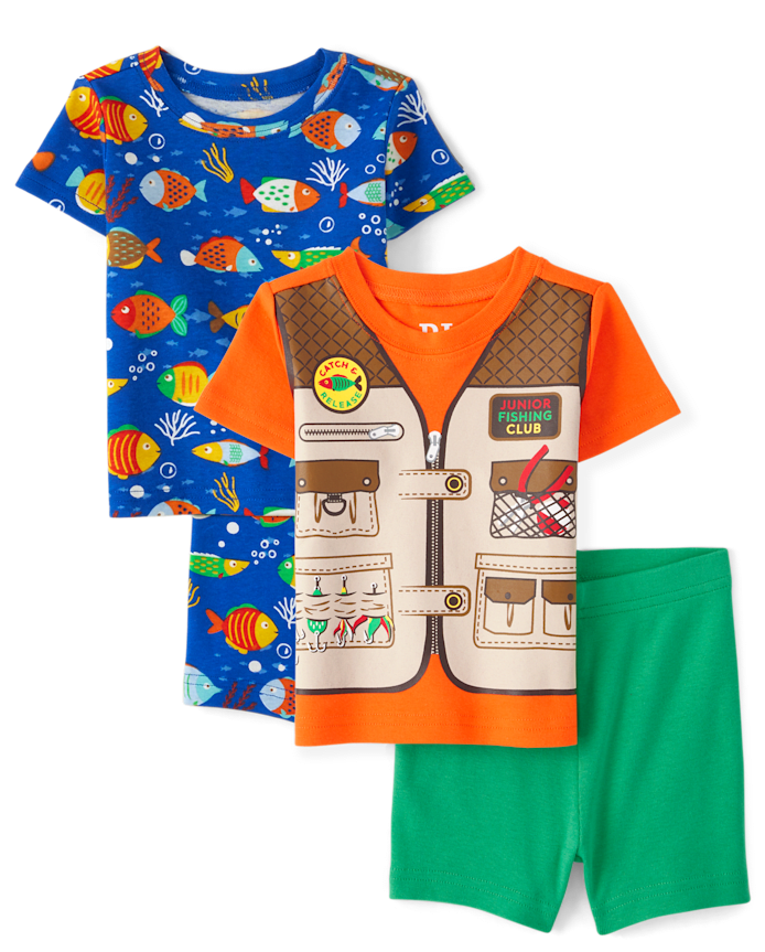 Baby And Toddler Fishing Snug Fit Cotton Pajamas 2-Pack