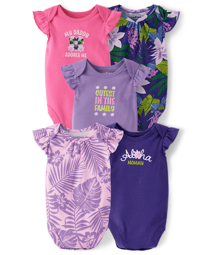 Lot de 5 cache-couches Aloha Mommy pour bébés filles