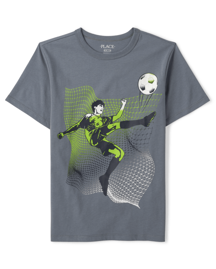 Boys Soccer Player Graphic Tee