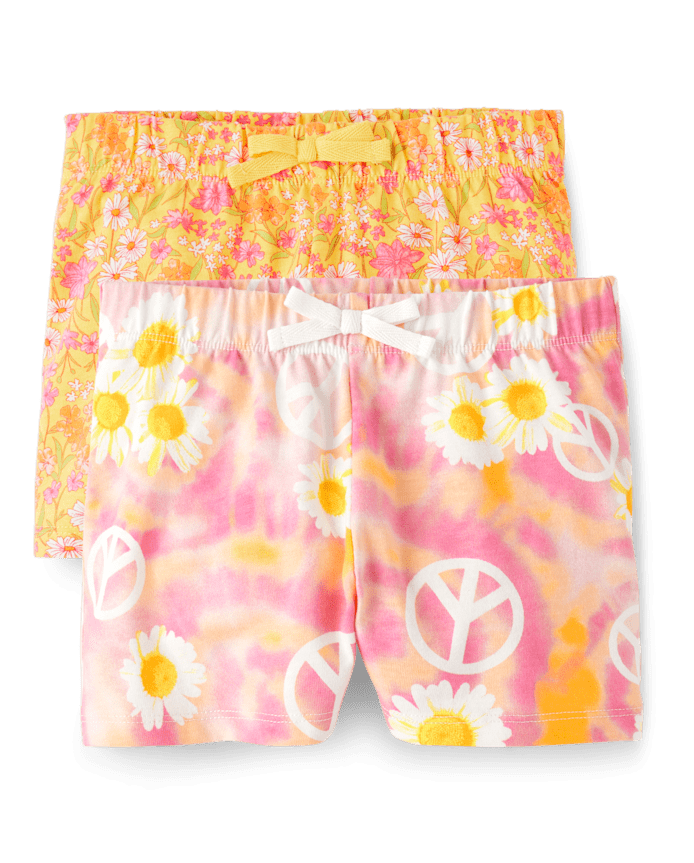 Girls Floral Shorts 2-Pack