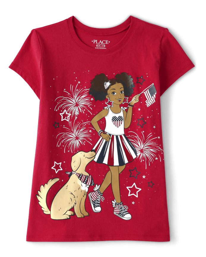 Girls Americana Girl Graphic Tee
