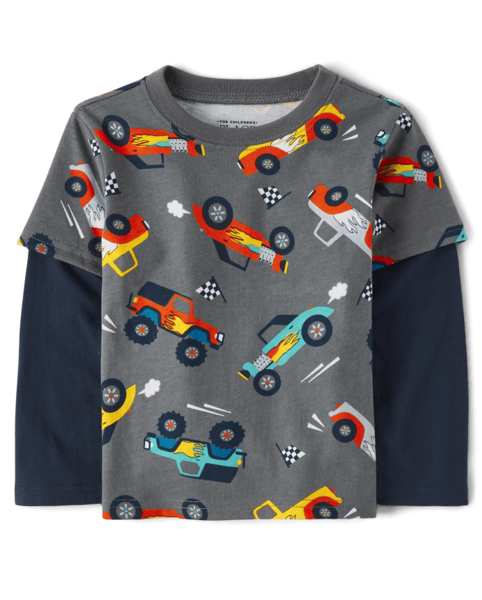 Baby And Toddler Boys Print 2 1 Top