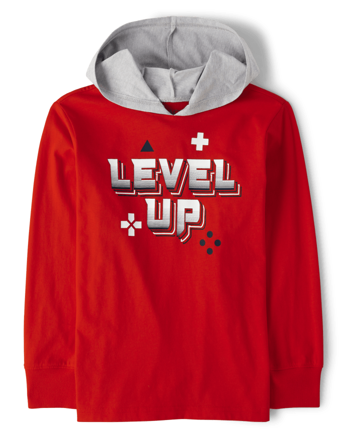 Boys Level Up Hooded Top