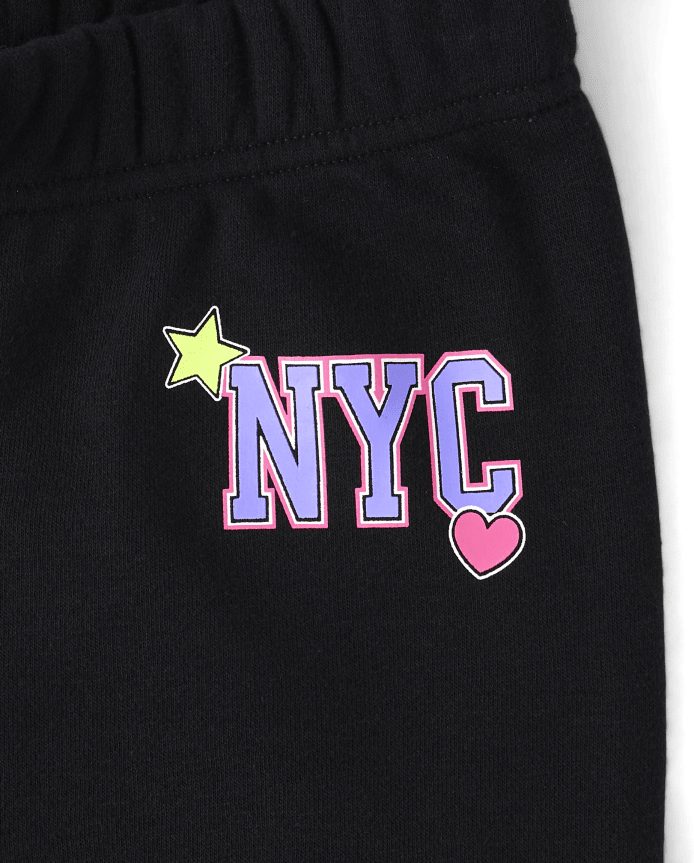 Girls Graphic Fleece Jogger Pants