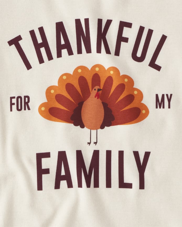 Kids Matching Family Thankful For My Snug Fit Cotton Pajamas