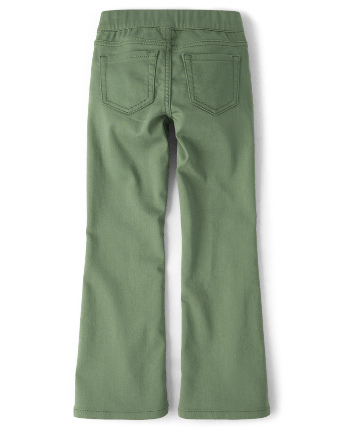 Pantalon évasé à enfiler en sergé extensible pour fille