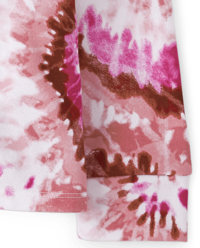 Girls Tie Dye Fleece Hoodie