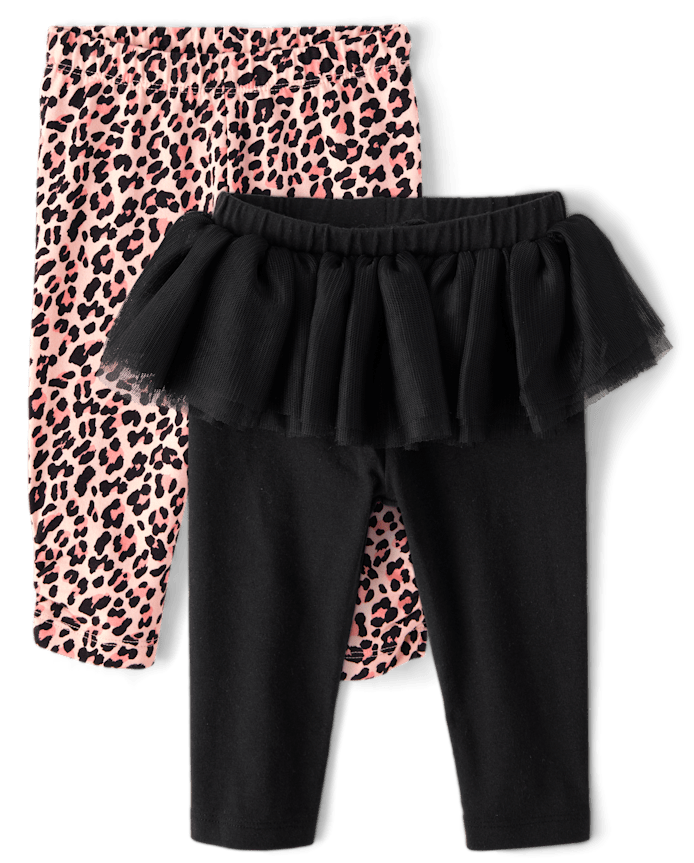 Baby Girls Leopard Tutu Pants 2-Pack