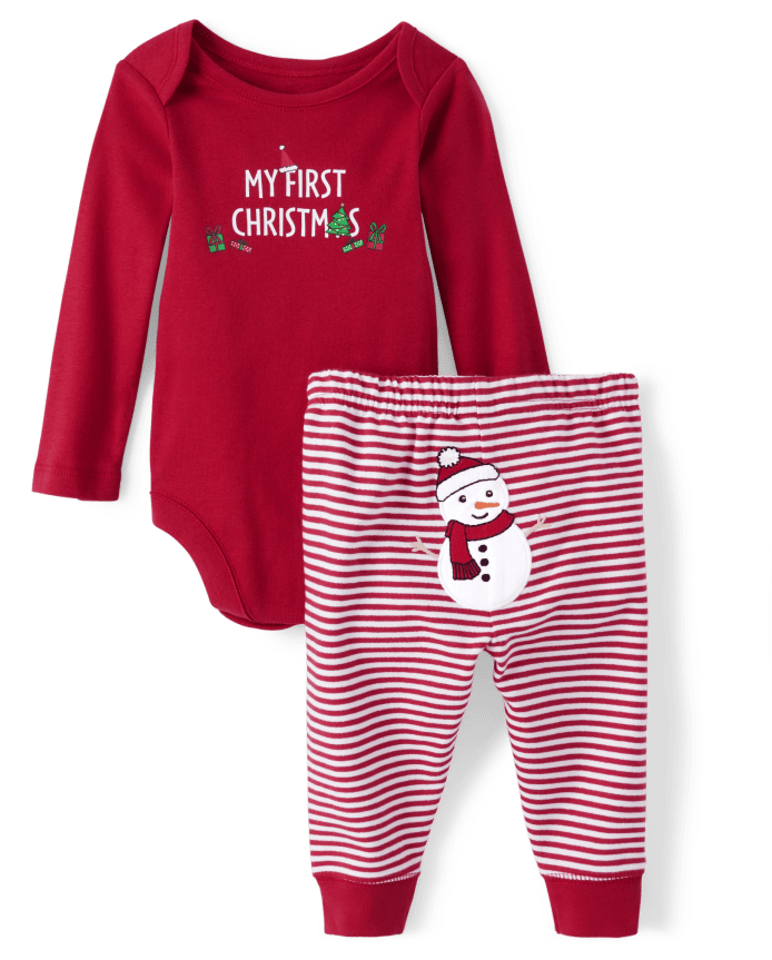Baby First Christmas 2-Piece Playwear Set