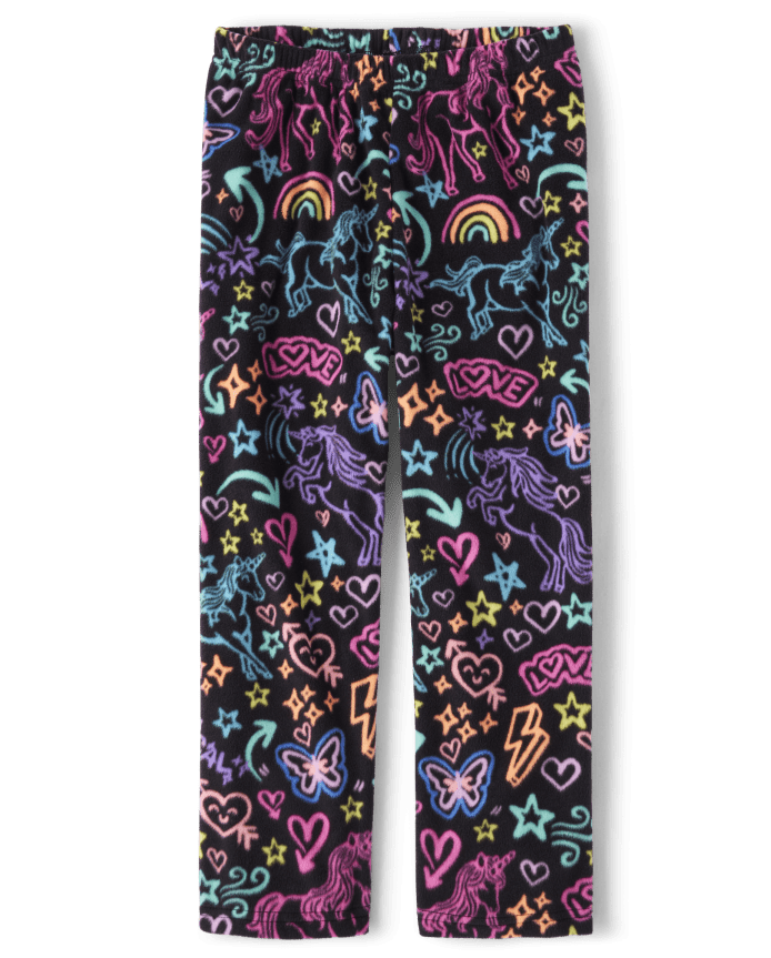 Girls Unicorn Groovy Fleece Pajama Pants