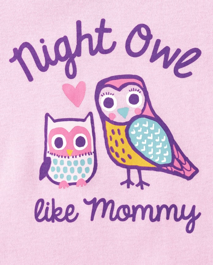 Baby And Toddler Girls Owl Snug Fit Cotton Pajamas