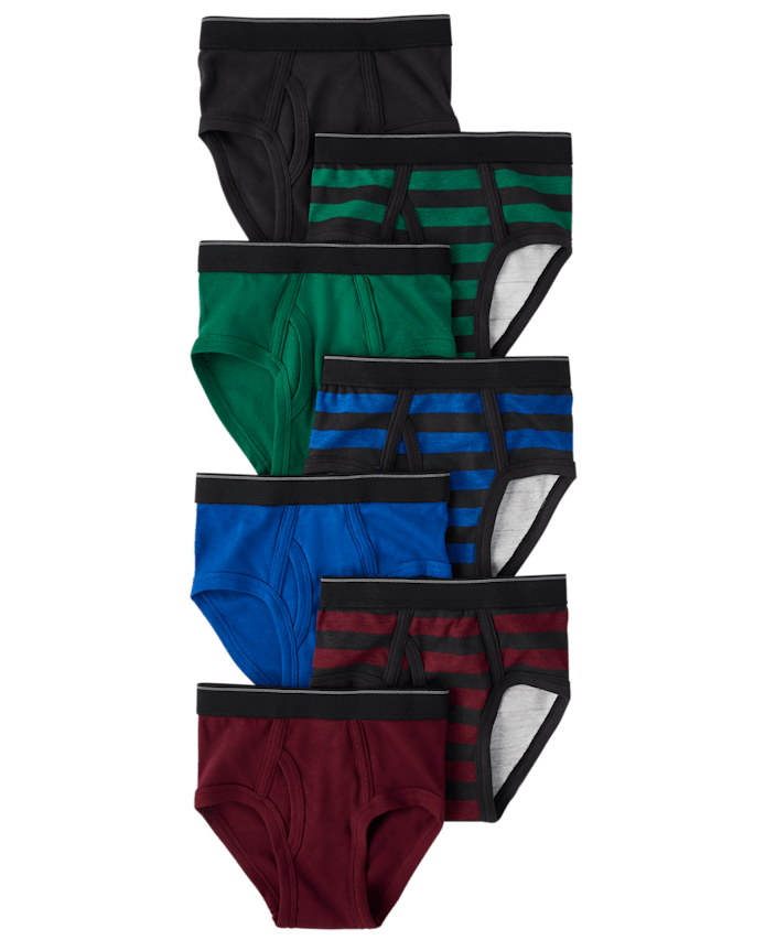 Toddler Boys Striped Brief Underwear 7-Pack