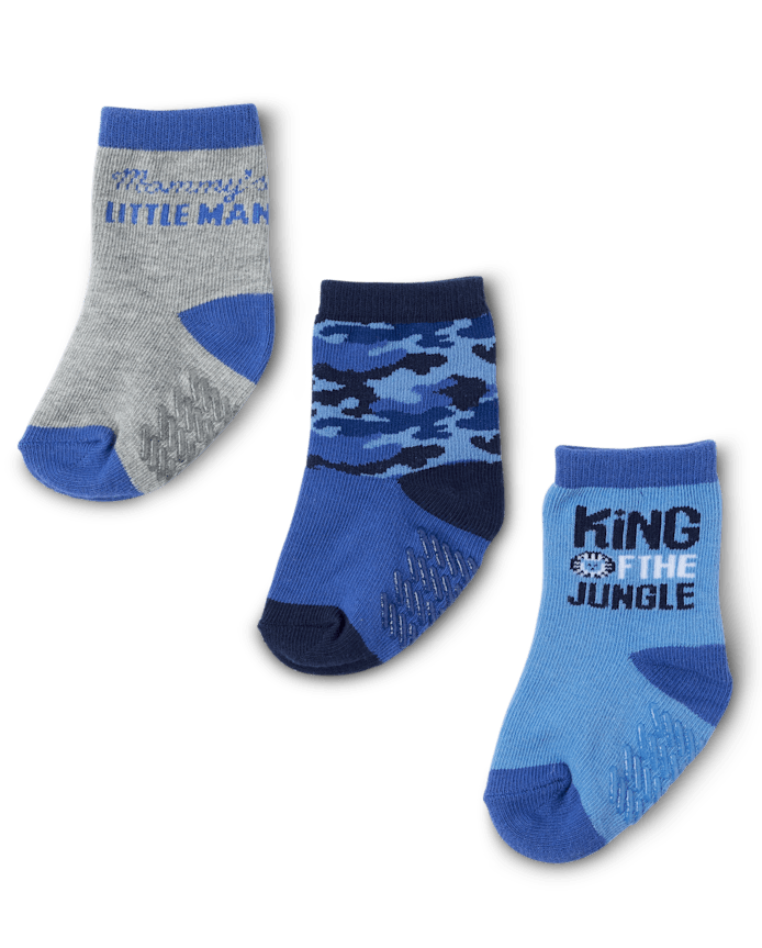 Baby Boys Camo Midi Socks 6-Pack