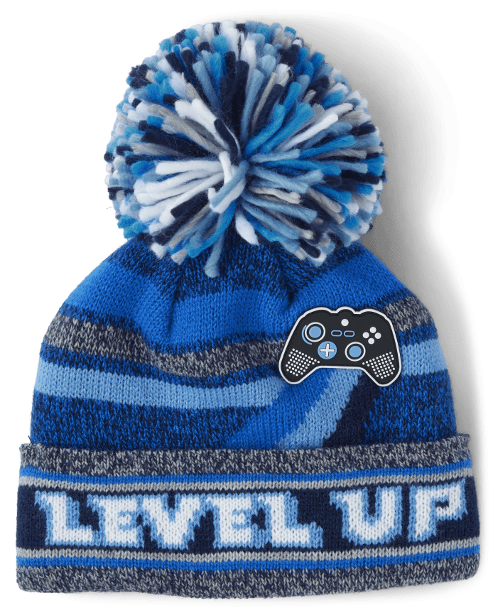 Boys Level Up Pom Beanie