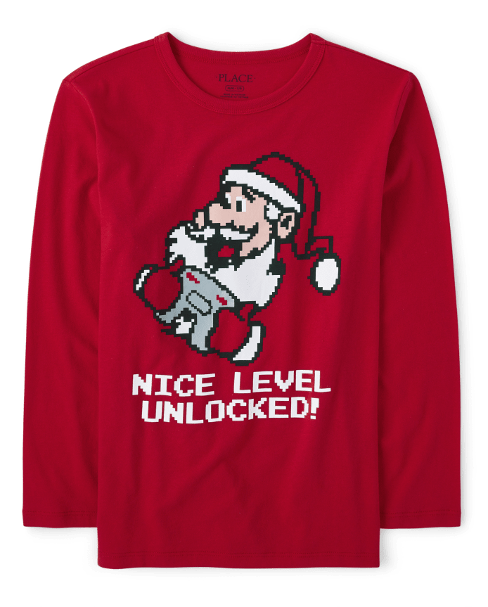 Boys Santa Gamer Graphic Tee