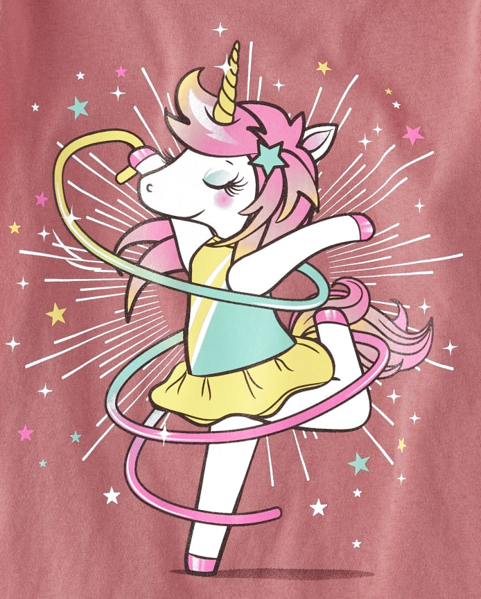 Girls Unicorn Dancer Graphic Tee