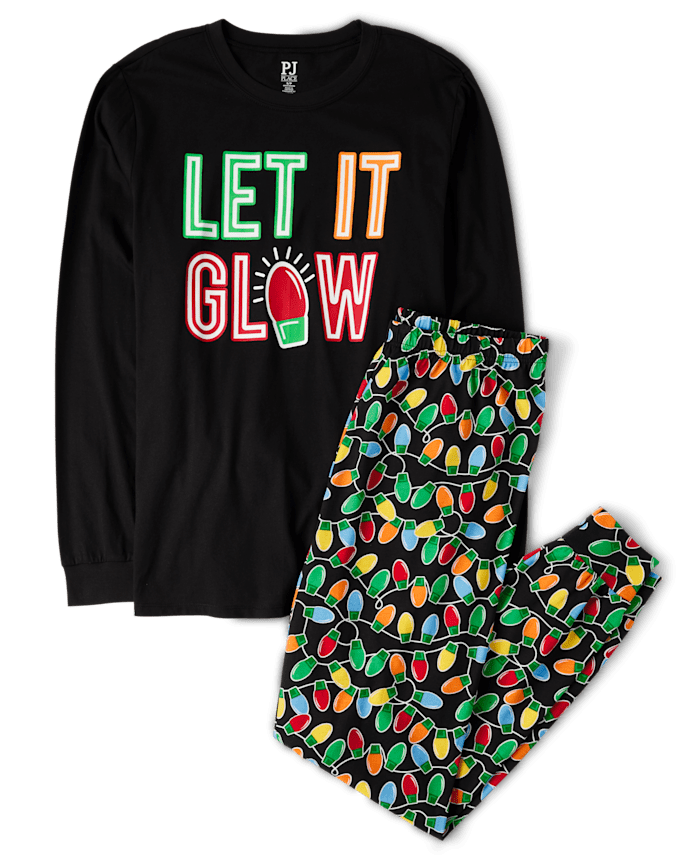 Adult Matching Family Glow Let It Cotton Pajamas