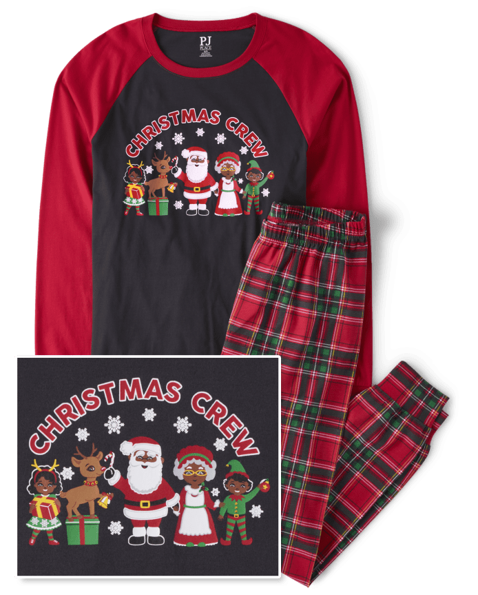 Adult Matching Family Christmas Crew Cotton Pajamas