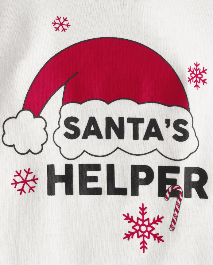 Toddler Matching Family Santas Helper Snug Fit Cotton And Fleece Pajamas